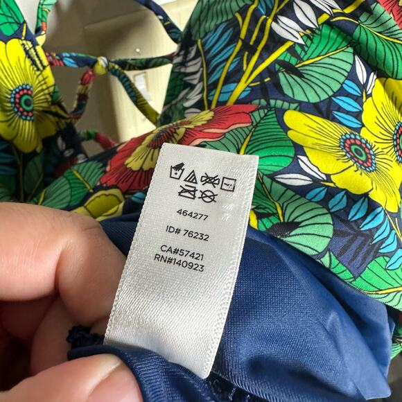 Loft Beach Women's Floral Colorful One Piece Swimsuit Size 8 Summer Vacation - Picture 7 of 7